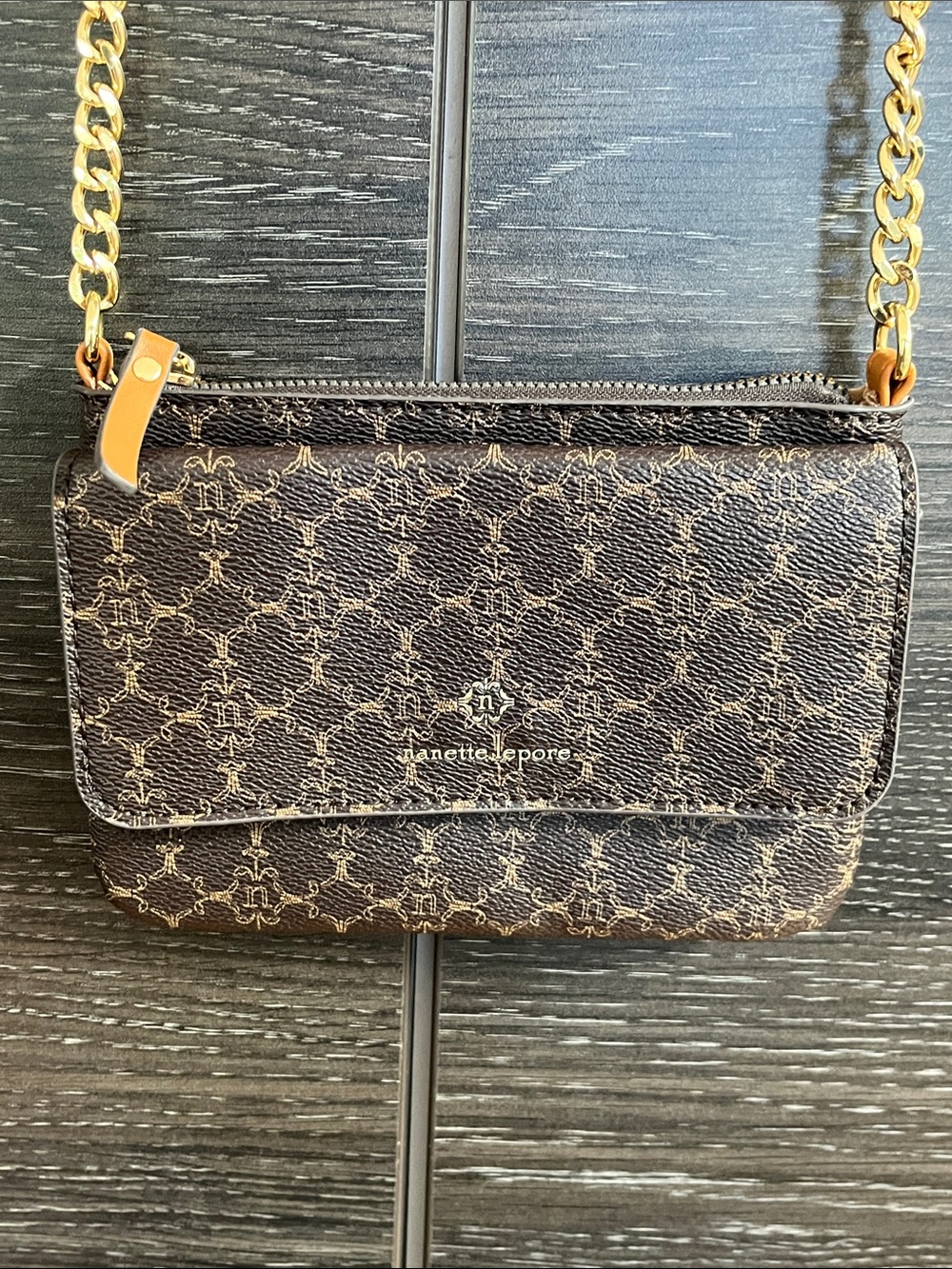 Nanette Lepore Signature “n” Brown Bag